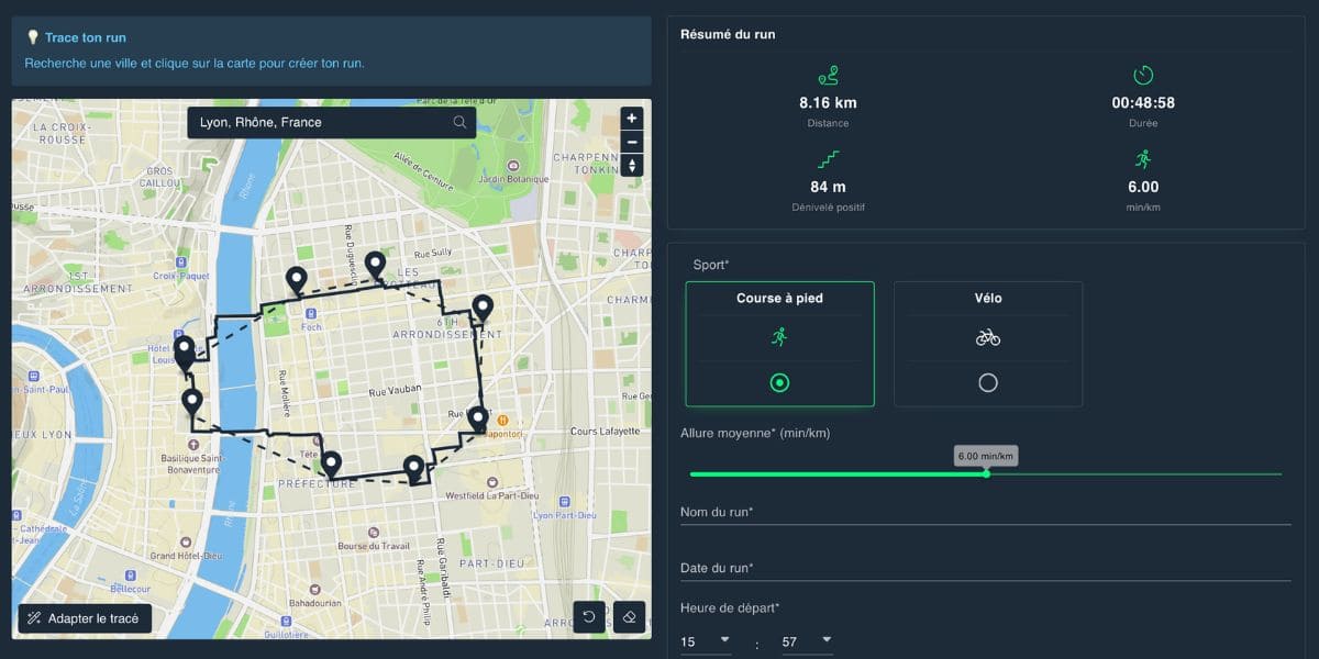 Simurun pour générer son faux run Simurun pour générer son faux run