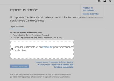 Importer ton fichier GPX dans Garmin étape 2