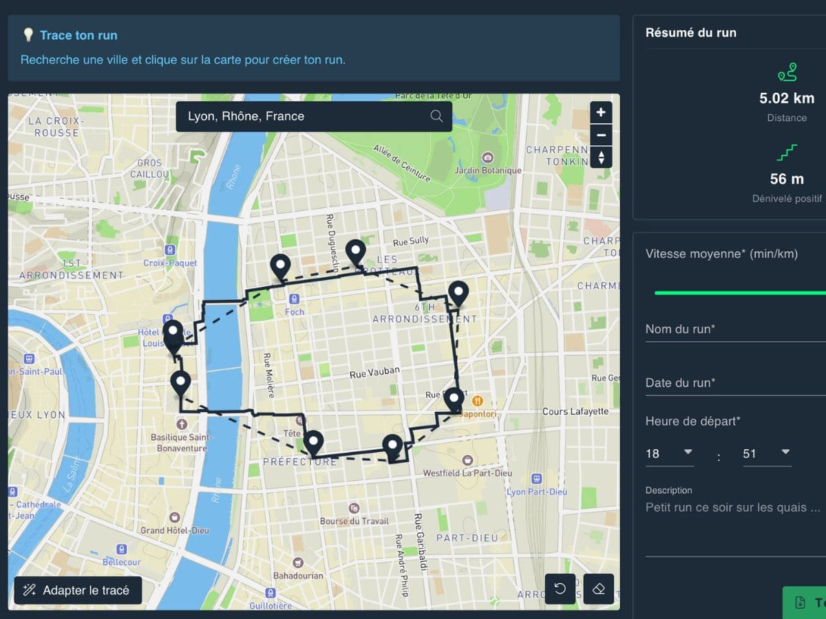 Adapte ton tracé avec SimuRun Adapte ton tracé avec SimuRun