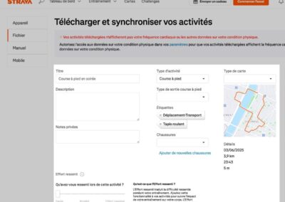 Importer ton fichier GPX dans Strava étape 4