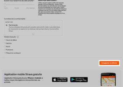 Importer ton fichier GPX dans Strava étape 5