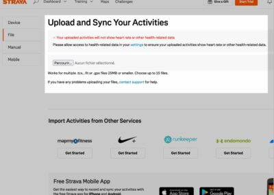 Import your GPX file into Strava – Step 3