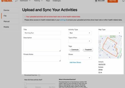 Import your GPX file into Strava – Step 4