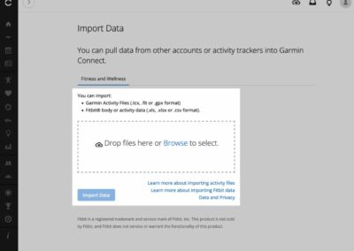 Import your GPX file into Garmin – Step 2