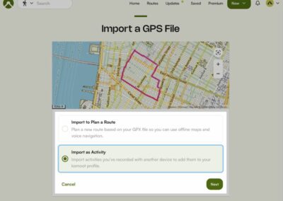 Import your GPX file into Komoot – Step 3