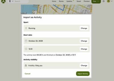 Import your GPX file into Komoot – Step 4