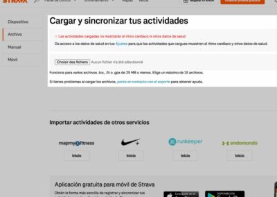Importa tu archivo GPX en Strava – paso 3