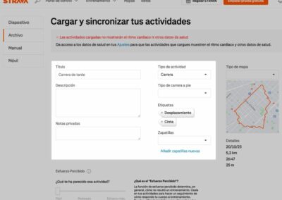 Importa tu archivo GPX en Strava – paso 4